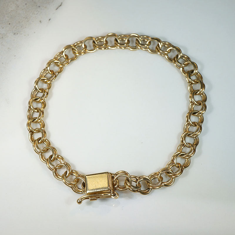 Mid Century 14k Gold Charm Bracelet
