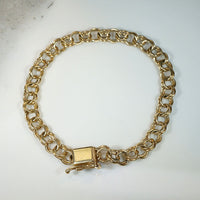 Mid Century 14k Gold Charm Bracelet