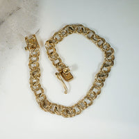 Mid Century 14k Gold Charm Bracelet