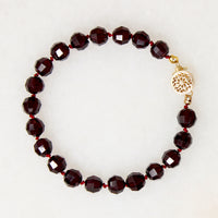 Gorgeous Antique Garnet Bead Bracelet