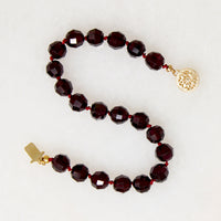 Gorgeous Antique Garnet Bead Bracelet