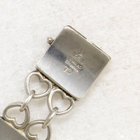 Danish Modern G Jensen Squares & Hearts Bracelet #70