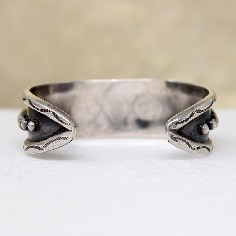 Gorgeous Sterling & Turquoise Cuff with Rockers