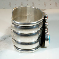 Cheerful Sunrise Cuff of Colorful Stones & Sterling Silver