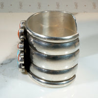 Cheerful Sunrise Cuff of Colorful Stones & Sterling Silver