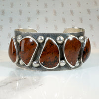 Striking Jasper & Sterling Silver Cuff Bracelet