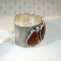 Striking Jasper & Sterling Silver Cuff Bracelet