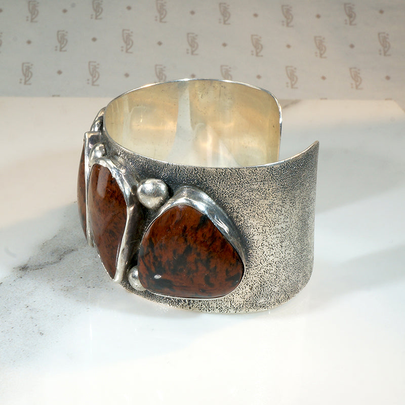 Striking Jasper & Sterling Silver Cuff Bracelet