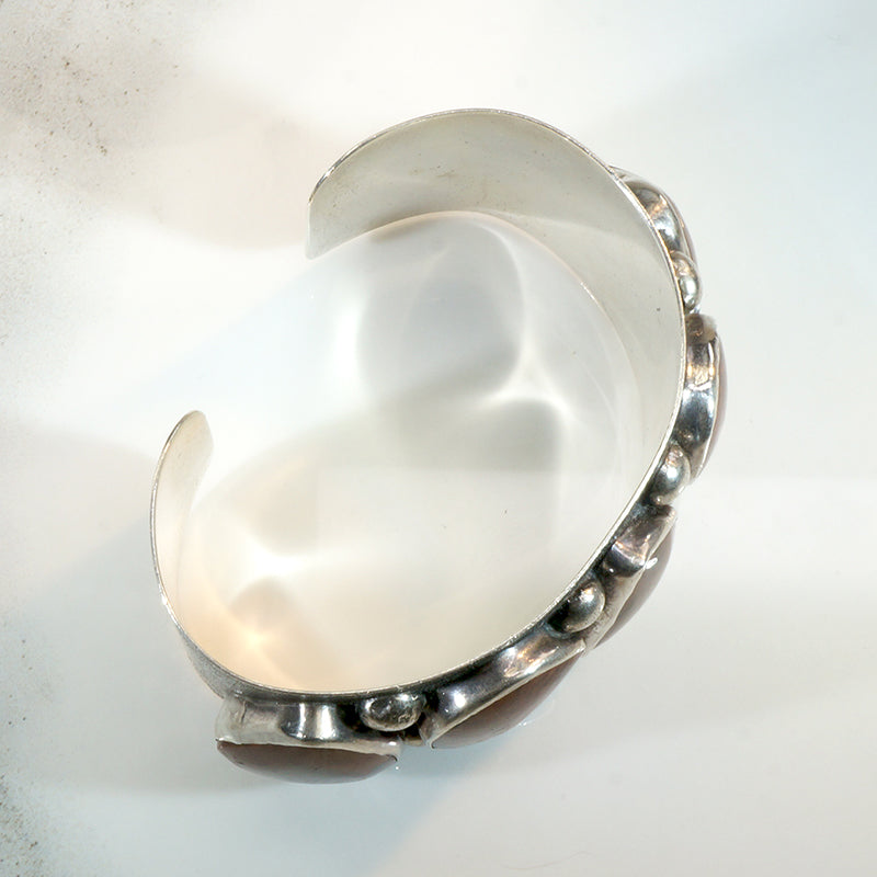 Striking Jasper & Sterling Silver Cuff Bracelet