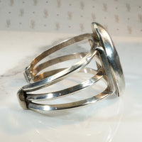 Uncanny Green Turquoise & Sterling Shadowbox Cuff