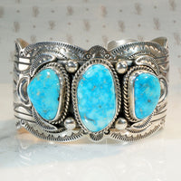 Sleeping Beauty Turquoise Cuff by J. Piaso Jr.