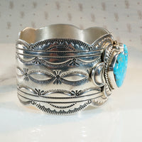 Sleeping Beauty Turquoise Cuff by J. Piaso Jr.