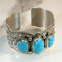 Sleeping Beauty Turquoise Cuff by J. Piaso Jr.