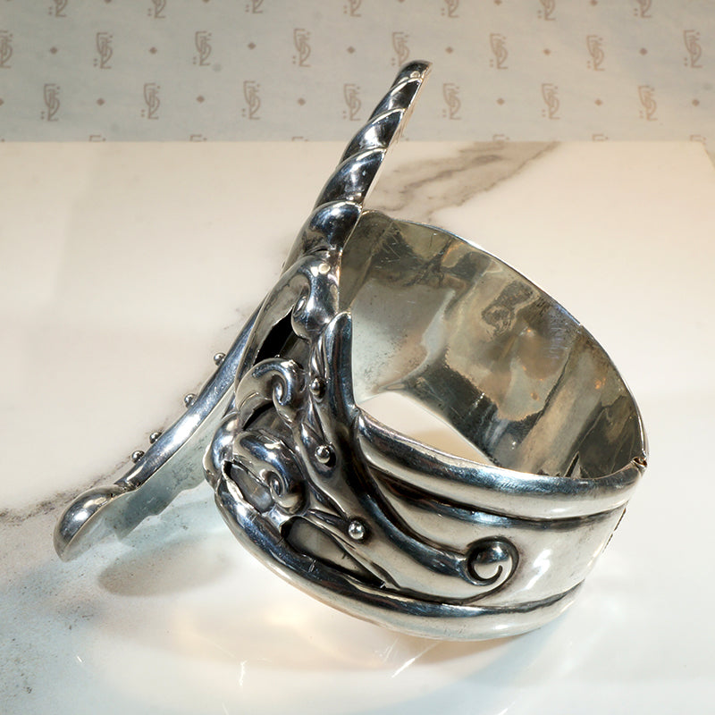 Fabulous Taxco Bat Wing Clamper Bracelet