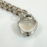 Repoussé Flower Heart Lock Bracelet by Walter Lampl