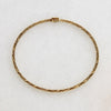 Engraved Gold Bangle Bracelet with Single Diamond