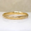 Shreve & Co Engraved Gold Bangle with Old Mine Cut Diamond