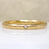 Shreve & Co Engraved Gold Bangle with Old Mine Cut Diamond