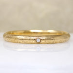 Shreve & Co Engraved Gold Bangle with Old Mine Cut Diamond