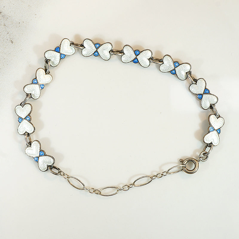 Holth Enameled Hearts & Butterflies Bracelet