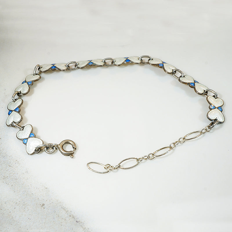Holth Enameled Hearts & Butterflies Bracelet