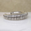 Chunky Silver Cuff with Interesting Pattern