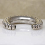 Chunky Silver Cuff with Interesting Pattern