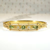 English 15ct Gold Bangle with Peridot & Diamonds