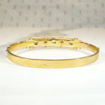 English 15ct Gold Bangle with Peridot & Diamonds