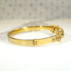 English 15ct Gold Bangle with Peridot & Diamonds