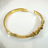English 15ct Gold Bangle with Peridot & Diamonds