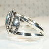 Dramatic 1950s Sterling & Turquoise Cuff Bracelet 