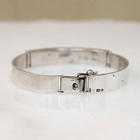 Mid Century Sterling Bracelet with Multi-Colored Amber