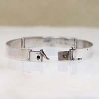 Mid Century Sterling Bracelet with Multi-Colored Amber