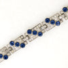 Glamorous Art Deco Blue & White Paste Costume Bracelet