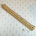 Heavy 14k Gold Curb & Rope Chain Bracelet