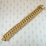 Heavy 14k Gold Curb & Rope Chain Bracelet