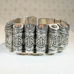 Auspicious Bat & Cloud Chinese Silver Bracelet 