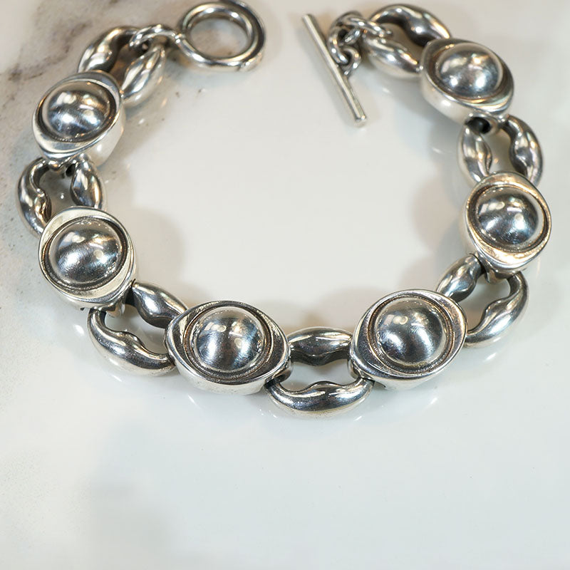 Sterling Silver "Big Moon" Bracelet by JR Ltd