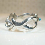 Sand Cast Sterling & Turquoise Petite Cuff Bracelet