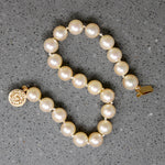 Lush Cultured Pearl Bracelet with Filigree Clasp