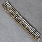 Glamorous Wide Rhinestone Costume Bracelet