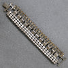 Fabulous Costume Bracelet with Round & Emerald Cut Rhinestones