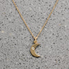 Wee Diamond-Set Crescent Moon Charm Bracelet