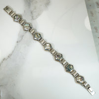 Taxco Hexagonal Silver & Abalone Bracelet