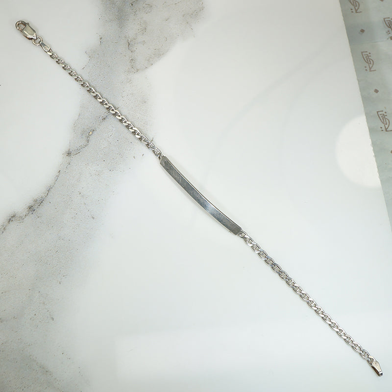 Slim Sterling Silver ID Bracelet