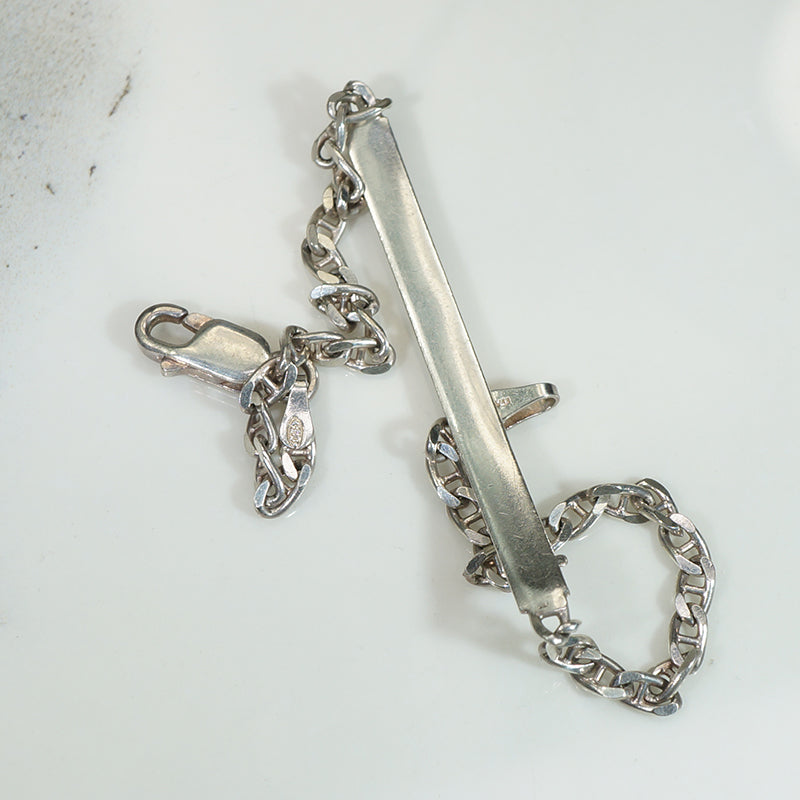 Slim Sterling Silver ID Bracelet