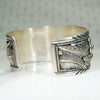 Navajo Eagle Cuff in Sterling with Turquoise & Coral