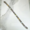Deco-Style Gemstone & Marcasite Line Bracelet