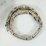 Deco-Style Gemstone & Marcasite Line Bracelet